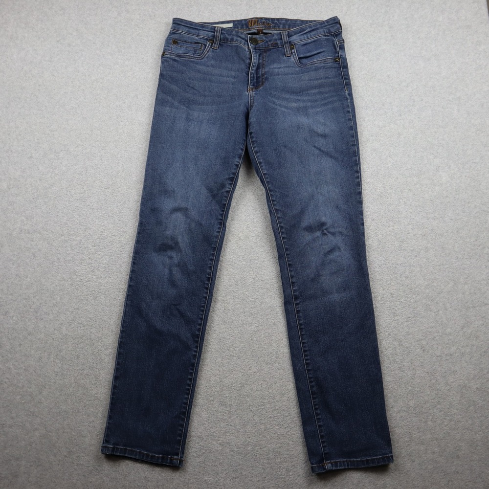 KUT from the Kloth Jeans Womens 6 Katy Boyfriend Blue Relaxed Stretch Denim